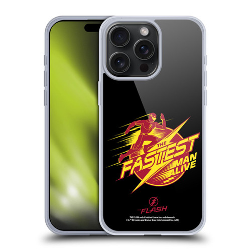 The Flash TV Series Graphics Barry Fastest Man Alive Soft Gel Case for Apple iPhone 15 Pro Max & MagSafe