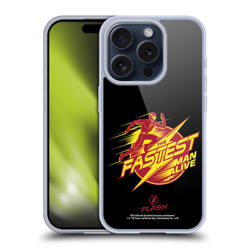 The Flash TV Series Graphics Barry Fastest Man Alive Soft Gel Case for Apple iPhone 15 Pro & MagSafe