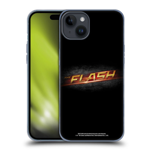 The Flash TV Series Logos Black Soft Gel Case for Apple iPhone 15 Plus
