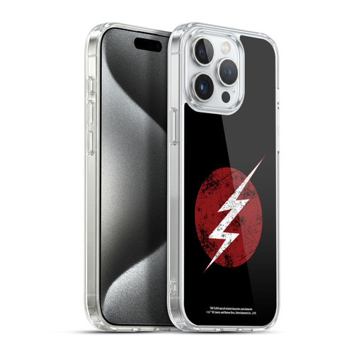 The Flash TV Series Logos Distressed Look Soft Gel Case for Apple iPhone 15 Pro Max & MagSafe