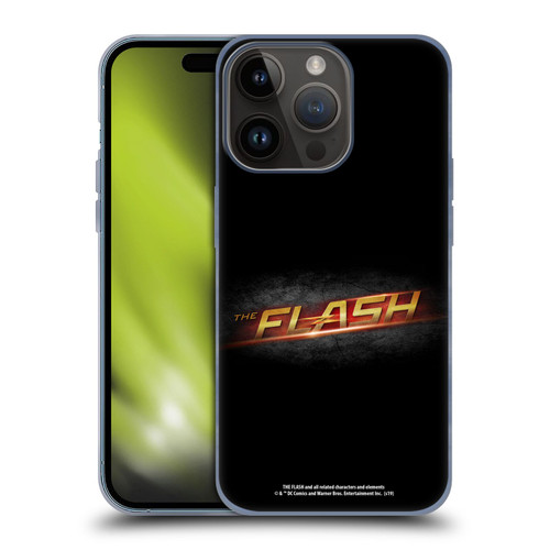 The Flash TV Series Logos Black Soft Gel Case for Apple iPhone 15 Pro