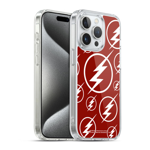 The Flash TV Series Logos Pattern Soft Gel Case for Apple iPhone 15 Pro & MagSafe