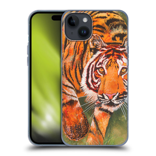 Graeme Stevenson Assorted Designs Tiger 1 Soft Gel Case for Apple iPhone 15 Plus