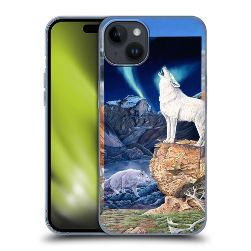 Graeme Stevenson Wildlife Wolves 3 Soft Gel Case for Apple iPhone 15 Plus