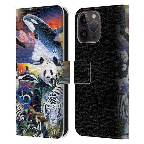 Graeme Stevenson Assorted Designs Animals Leather Book Wallet Case Cover For Apple iPhone 15 Pro Max