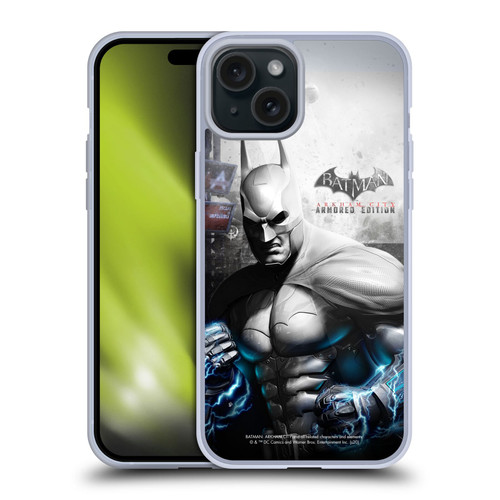 Batman Arkham City Key Art Armored Edition Soft Gel Case for Apple iPhone 15 Plus