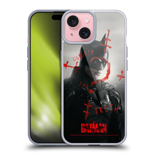 The Batman Posters Unmask The Truth Soft Gel Case for Apple iPhone 15