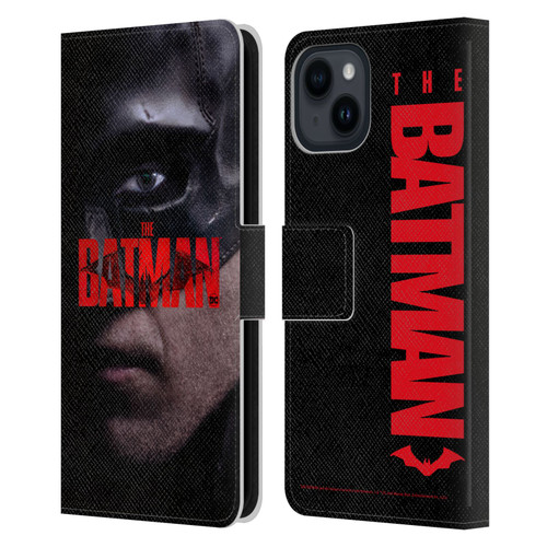The Batman Posters Close Up Leather Book Wallet Case Cover For Apple iPhone 15
