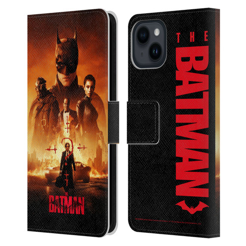 The Batman Posters Group Leather Book Wallet Case Cover For Apple iPhone 15