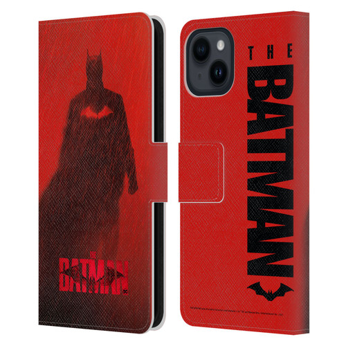 The Batman Posters Red Rain Leather Book Wallet Case Cover For Apple iPhone 15