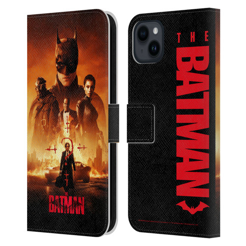 The Batman Posters Group Leather Book Wallet Case Cover For Apple iPhone 15 Plus