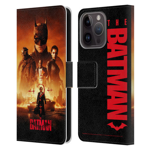 The Batman Posters Group Leather Book Wallet Case Cover For Apple iPhone 15 Pro
