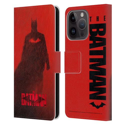 The Batman Posters Red Rain Leather Book Wallet Case Cover For Apple iPhone 15 Pro