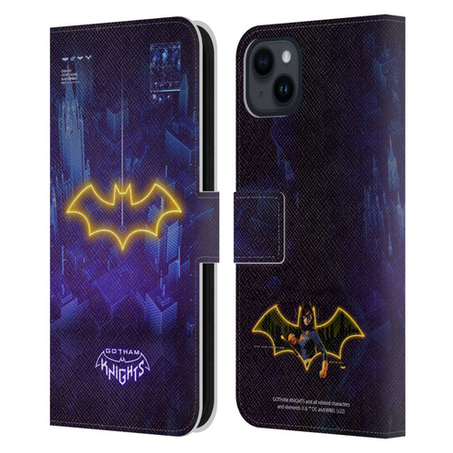 Gotham Knights Character Art Batgirl Leather Book Wallet Case Cover For Apple iPhone 15 Plus