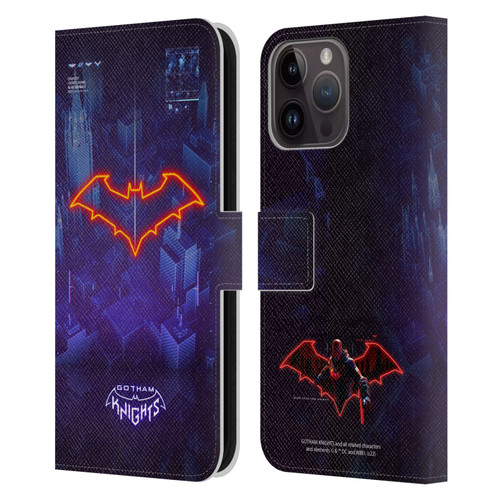 Gotham Knights Character Art Red Hood Leather Book Wallet Case Cover For Apple iPhone 15 Pro Max
