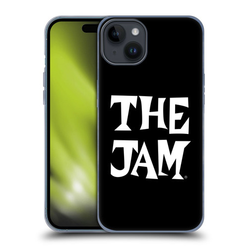 The Jam Key Art Black White Logo Soft Gel Case for Apple iPhone 15 Plus
