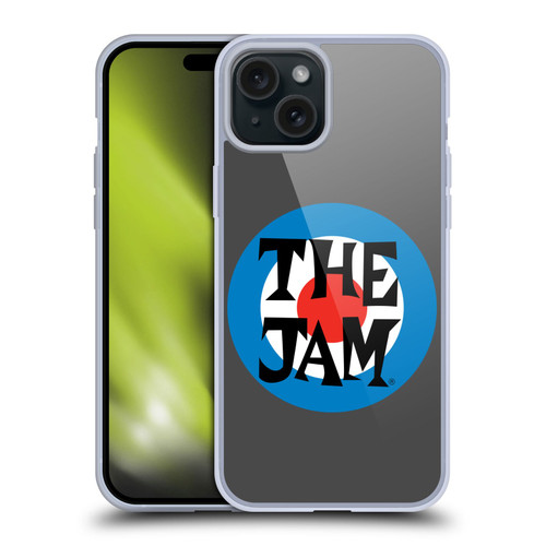 The Jam Key Art Target Logo Soft Gel Case for Apple iPhone 15 Plus