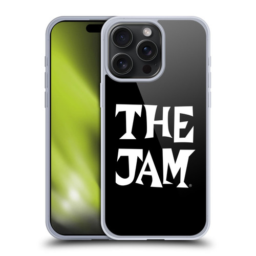 The Jam Key Art Black White Logo Soft Gel Case for Apple iPhone 15 Pro Max