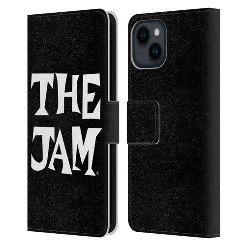 The Jam Key Art Black White Logo Leather Book Wallet Case Cover For Apple iPhone 15