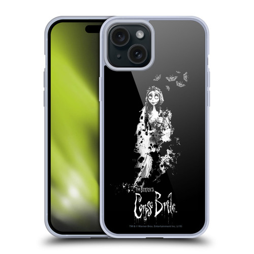 Corpse Bride Key Art Emily Splatters Soft Gel Case for Apple iPhone 15 Plus & MagSafe