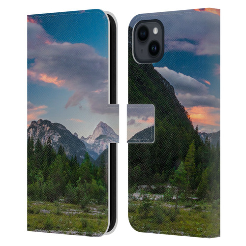 Patrik Lovrin Magical Sunsets Amazing Clouds Over Mountain Leather Book Wallet Case Cover For Apple iPhone 15 Plus