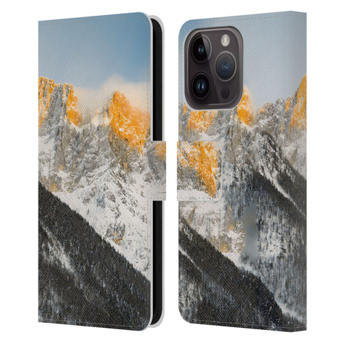 Patrik Lovrin Magical Sunsets Last Light On Slovenian Alps Leather Book Wallet Case Cover For Apple iPhone 15 Pro