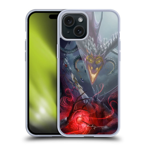 Piya Wannachaiwong Black Dragons Enchanted Soft Gel Case for Apple iPhone 15 Plus
