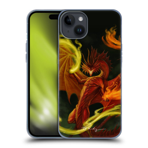 Piya Wannachaiwong Dragons Of Fire Magical Soft Gel Case for Apple iPhone 15 Plus