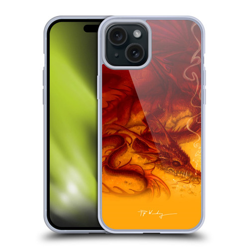 Piya Wannachaiwong Dragons Of Fire Treasure Soft Gel Case for Apple iPhone 15 Plus