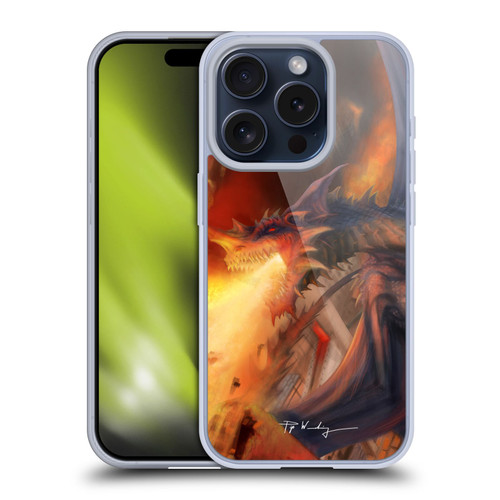 Piya Wannachaiwong Dragons Of Fire Blast Soft Gel Case for Apple iPhone 15 Pro