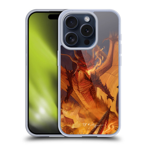 Piya Wannachaiwong Dragons Of Fire Dragonfire Soft Gel Case for Apple iPhone 15 Pro