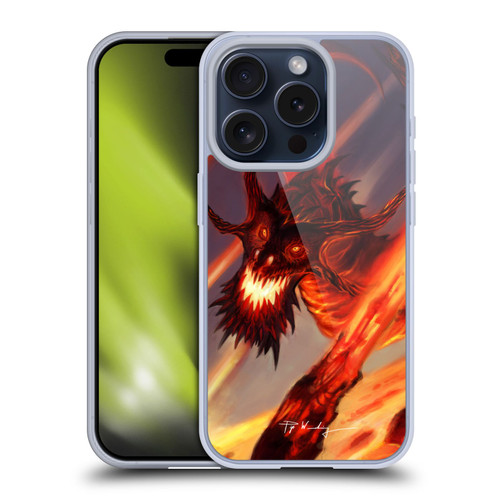 Piya Wannachaiwong Dragons Of Fire Soar Soft Gel Case for Apple iPhone 15 Pro