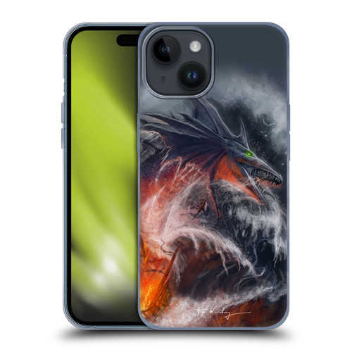 Piya Wannachaiwong Dragons Of Sea And Storms Sea Fire Dragon Soft Gel Case for Apple iPhone 15