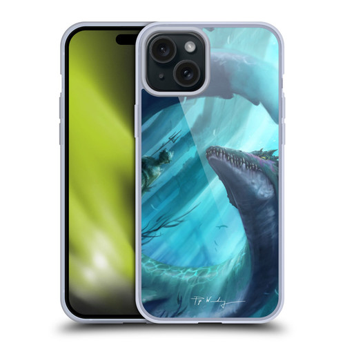 Piya Wannachaiwong Dragons Of Sea And Storms Dragon Of Atlantis Soft Gel Case for Apple iPhone 15 Plus