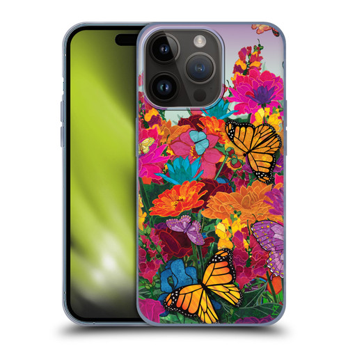 Suzan Lind Butterflies Garden Soft Gel Case for Apple iPhone 15 Pro