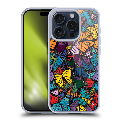 Suzan Lind Butterflies Monarch Soft Gel Case for Apple iPhone 15 Pro
