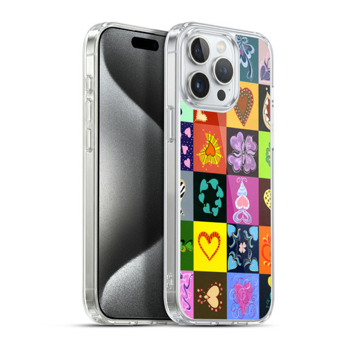 Suzan Lind Colours & Patterns Heart Quilt Soft Gel Case for Apple iPhone 15 Pro Max & MagSafe