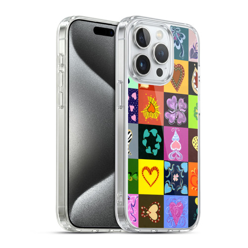 Suzan Lind Colours & Patterns Heart Quilt Soft Gel Case for Apple iPhone 15 Pro & MagSafe