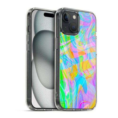 Suzan Lind Marble Abstract Rainbow Soft Gel Case for Apple iPhone 15 & MagSafe