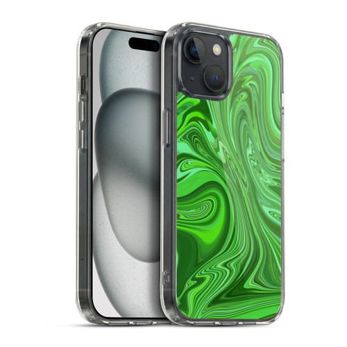 Suzan Lind Marble Emerald Green Soft Gel Case for Apple iPhone 15 Plus & MagSafe
