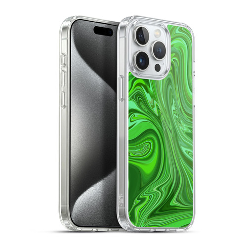 Suzan Lind Marble Emerald Green Soft Gel Case for Apple iPhone 15 Pro Max & MagSafe