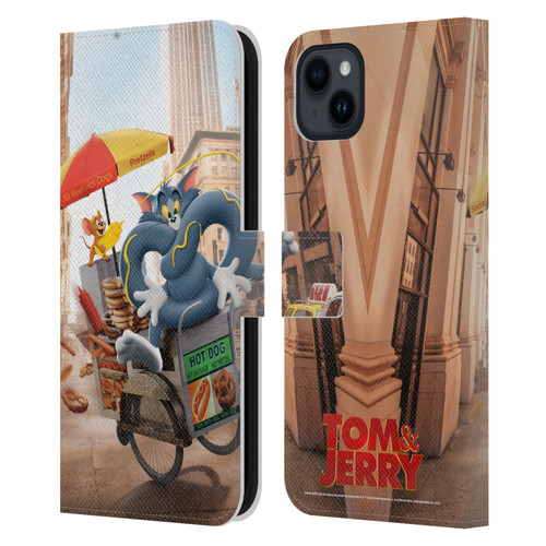 Tom And Jerry Movie (2021) Graphics Real World New Twist Leather Book Wallet Case Cover For Apple iPhone 15 Plus