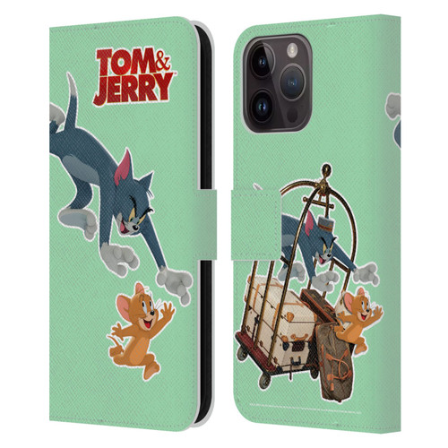 Tom And Jerry Movie (2021) Graphics Characters 1 Leather Book Wallet Case Cover For Apple iPhone 15 Pro Max