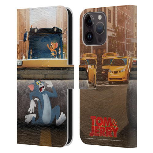 Tom And Jerry Movie (2021) Graphics Rolling Leather Book Wallet Case Cover For Apple iPhone 15 Pro Max