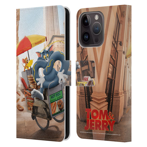 Tom And Jerry Movie (2021) Graphics Real World New Twist Leather Book Wallet Case Cover For Apple iPhone 15 Pro