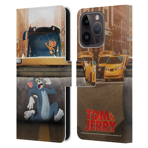 Tom And Jerry Movie (2021) Graphics Rolling Leather Book Wallet Case Cover For Apple iPhone 15 Pro