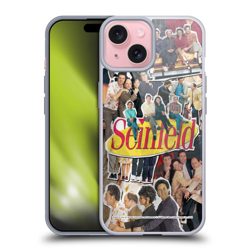 Seinfeld Graphics Collage Soft Gel Case for Apple iPhone 15