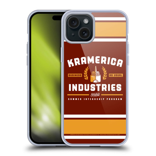 Seinfeld Graphics Kramerica Industries Soft Gel Case for Apple iPhone 15 Plus