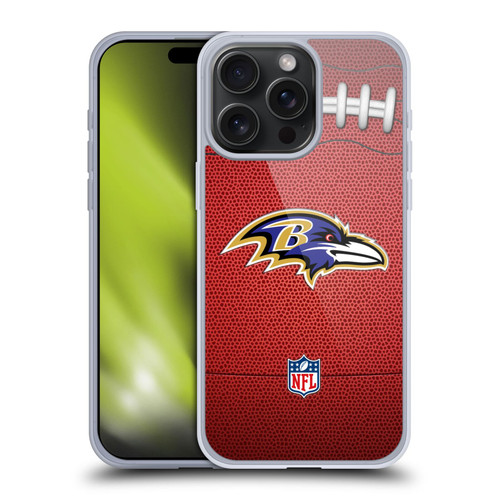 NFL Baltimore Ravens Graphics Football Soft Gel Case for Apple iPhone 15 Pro Max