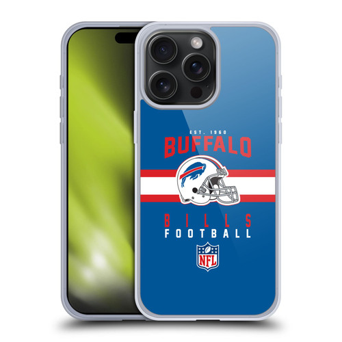 NFL Buffalo Bills Graphics Helmet Typography Soft Gel Case for Apple iPhone 15 Pro Max